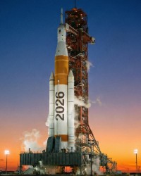 Eine Rakete ist startbereit.